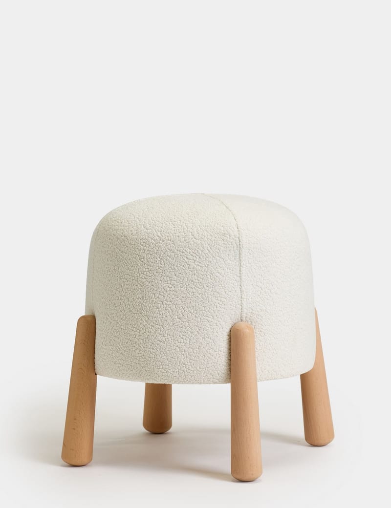 Orryn sittepuff 40 cm rund - Hvit - Møbler - Stoler - Krakk - Puff