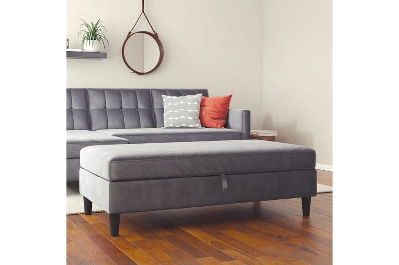 Osmaner/Krakk Hartford Antrasitt, Fløyel - Antrasitt, Fløyel - Møbler - Stoler - Krakk - Fotskammel