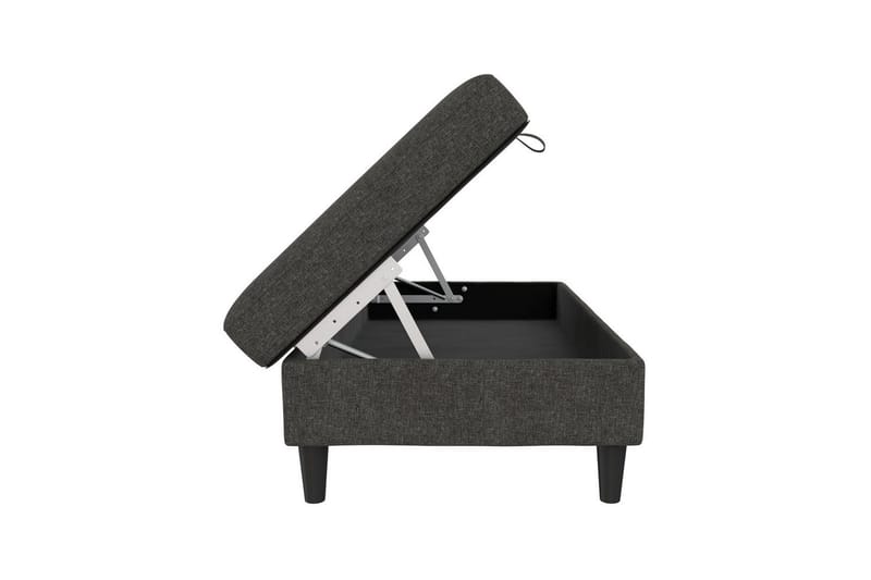 Osmaner/Krakk Hartford Antrasitt, Linstoffutseende (100 % polyester) - Antrasitt, Linstoffutseende (100 % polyester) - Møbler - Stoler - Krakk - Fotskammel