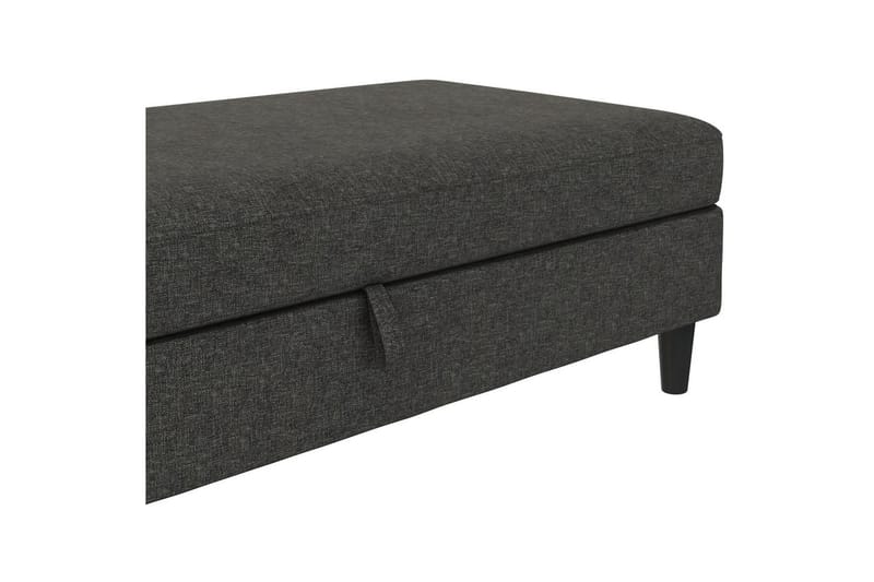 Osmaner/Krakk Hartford Antrasitt, Linstoffutseende (100 % polyester) - Antrasitt, Linstoffutseende (100 % polyester) - Møbler - Stoler - Krakk - Fotskammel