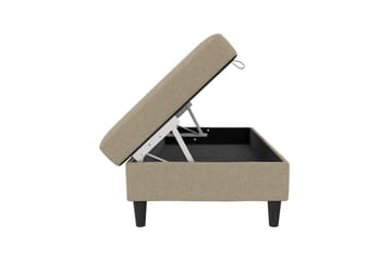 Osmaner/Krakk Hartford Brun, Linstoffutseende (100 % polyester) - Brun, Linstoffutseende (100 % polyester) - Møbler - Stoler - Krakk - Fotskammel