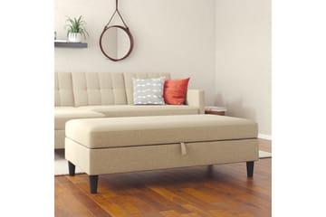 Osmaner/Krakk Hartford Brun, Linstoffutseende (100 % polyester) - Brun, Linstoffutseende (100 % polyester) - Møbler - Stoler - Krakk - Fotskammel