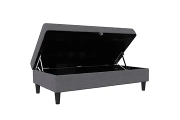 Osmaner/Krakk Hartford Grå, Linstoffutseende (100 % polyester) - Grå, Linstoffutseende (100 % polyester) - Møbler - Stoler - Krakk - Fotskammel