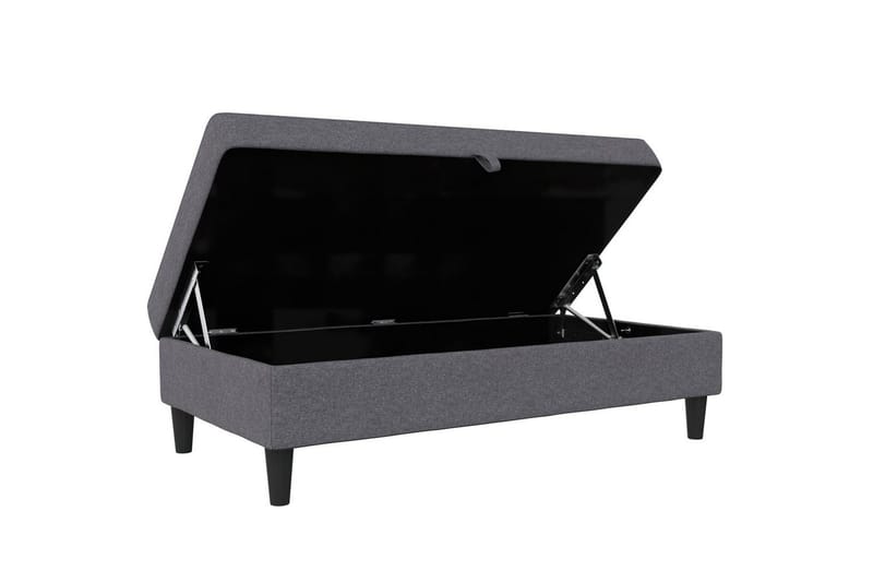 Osmaner/Krakk Hartford Grå, Linstoffutseende (100 % polyester) - Grå, Linstoffutseende (100 % polyester) - Møbler - Stoler - Krakk - Fotskammel