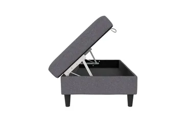 Osmaner/Krakk Hartford Grå, Linstoffutseende (100 % polyester) - Grå, Linstoffutseende (100 % polyester) - Møbler - Stoler - Krakk - Fotskammel