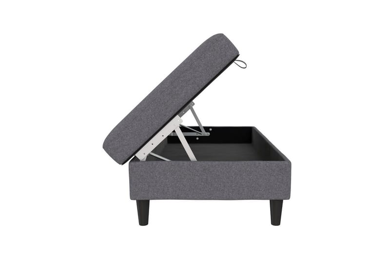 Osmaner/Krakk Hartford Grå, Linstoffutseende (100 % polyester) - Grå, Linstoffutseende (100 % polyester) - Møbler - Stoler - Krakk - Fotskammel