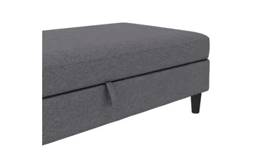 Osmaner/Krakk Hartford Grå, Linstoffutseende (100 % polyester) - Grå, Linstoffutseende (100 % polyester) - Møbler - Stoler - Krakk - Fotskammel