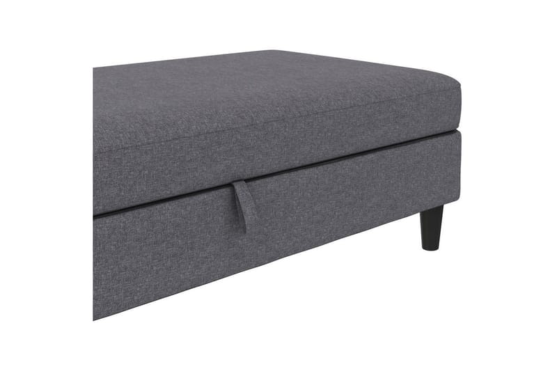 Osmaner/Krakk Hartford Grå, Linstoffutseende (100 % polyester) - Grå, Linstoffutseende (100 % polyester) - Møbler - Stoler - Krakk - Fotskammel