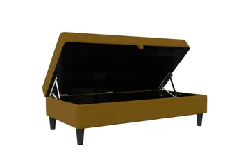 Osmaner/Krakk Hartford Gul, Linstoffutseende (100 % polyester) - Gul, Linstoffutseende (100 % polyester) - Møbler - Stoler - Krakk - Fotskammel