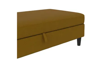 Osmaner/Krakk Hartford Gul, Linstoffutseende (100 % polyester) - Gul, Linstoffutseende (100 % polyester) - Møbler - Stoler - Krakk - Fotskammel