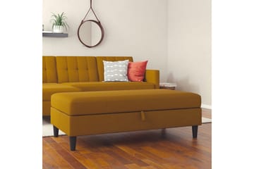 Osmaner/Krakk Hartford Gul, Linstoffutseende (100 % polyester) - Gul, Linstoffutseende (100 % polyester) - Møbler - Stoler - Krakk - Fotskammel