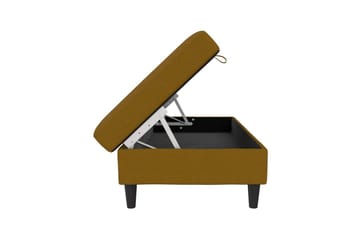 Osmaner/Krakk Hartford Gul, Linstoffutseende (100 % polyester) - Gul, Linstoffutseende (100 % polyester) - Møbler - Stoler - Krakk - Fotskammel