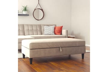 Osmaner/Krakk Hartford Taupe, Fløyel - Taupe, Fløyel - Møbler - Stoler - Krakk - Fotskammel