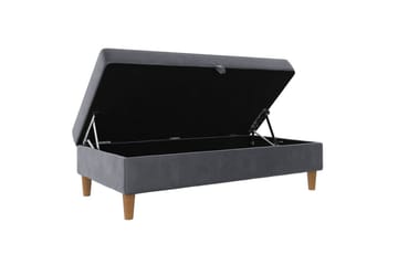 Osmaner/Krakk Lilly Antrasitt, Fløyel/Tre/Plast - Antrasitt, Fløyel/Tre/Plast - Møbler - Stoler - Krakk - Fotskammel