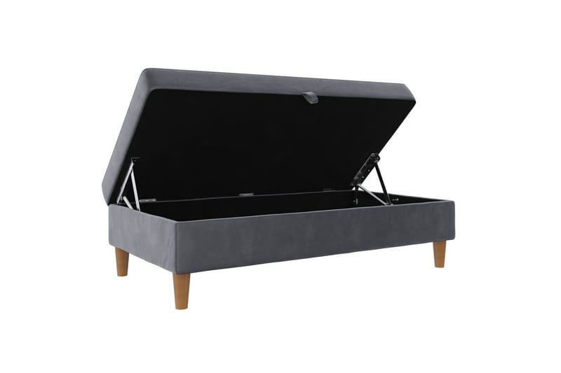 Osmaner/Krakk Lilly Antrasitt, Fløyel/Tre/Plast - Antrasitt, Fløyel/Tre/Plast - Møbler - Stoler - Krakk - Fotskammel