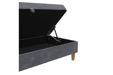 Osmaner/Krakk Lilly Antrasitt, Fløyel/Tre/Plast - Antrasitt, Fløyel/Tre/Plast - Møbler - Stoler - Krakk - Fotskammel