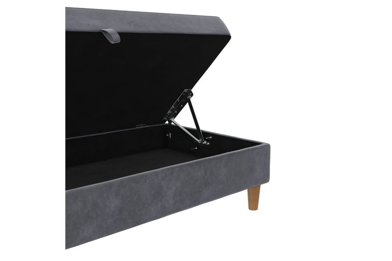 Osmaner/Krakk Lilly Antrasitt, Fløyel/Tre/Plast - Antrasitt, Fløyel/Tre/Plast - Møbler - Stoler - Krakk - Fotskammel