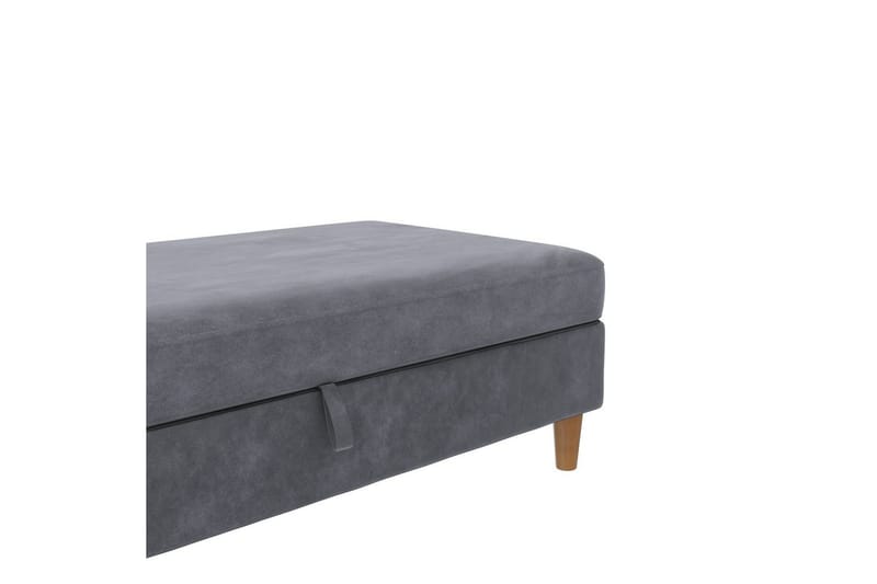 Osmaner/Krakk Lilly Antrasitt, Fløyel/Tre/Plast - Antrasitt, Fløyel/Tre/Plast - Møbler - Stoler - Krakk - Fotskammel