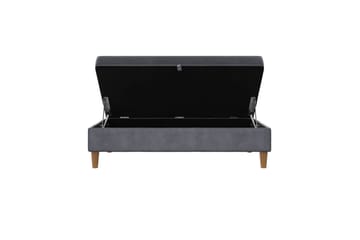 Osmaner/Krakk Lilly Antrasitt, Fløyel/Tre/Plast - Antrasitt, Fløyel/Tre/Plast - Møbler - Stoler - Krakk - Fotskammel