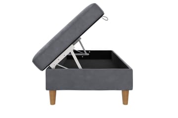 Osmaner/Krakk Lilly Antrasitt, Fløyel/Tre/Plast - Antrasitt, Fløyel/Tre/Plast - Møbler - Stoler - Krakk - Fotskammel