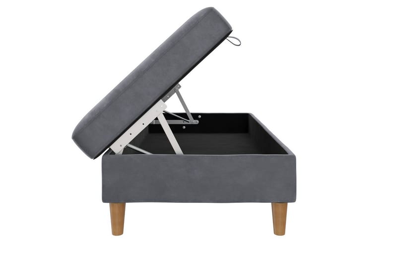 Osmaner/Krakk Lilly Antrasitt, Fløyel/Tre/Plast - Antrasitt, Fløyel/Tre/Plast - Møbler - Stoler - Krakk - Fotskammel