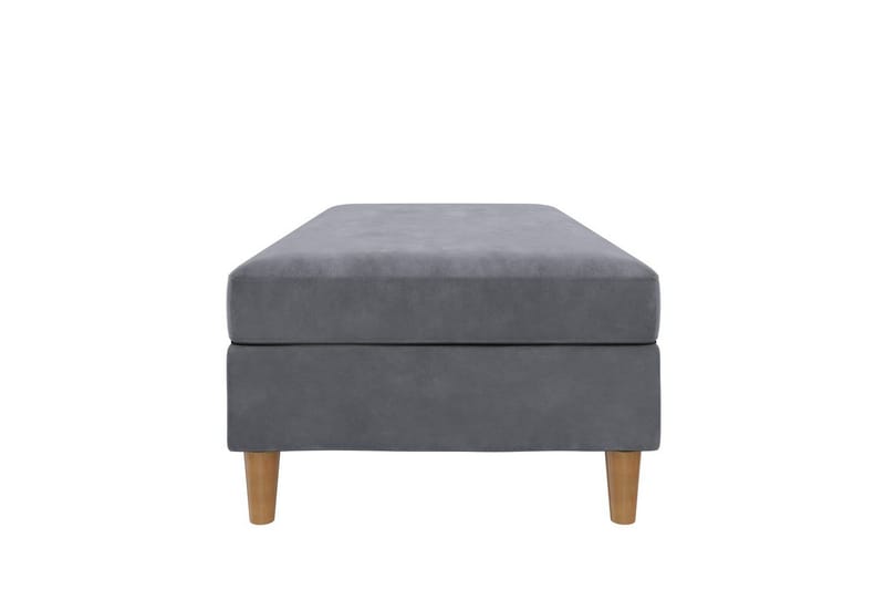 Osmaner/Krakk Lilly Antrasitt, Fløyel/Tre/Plast - Antrasitt, Fløyel/Tre/Plast - Møbler - Stoler - Krakk - Fotskammel