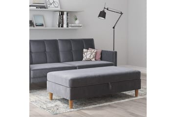 Osmaner/Krakk Lilly Antrasitt, Fløyel/Tre/Plast - Antrasitt, Fløyel/Tre/Plast - Møbler - Stoler - Krakk - Fotskammel