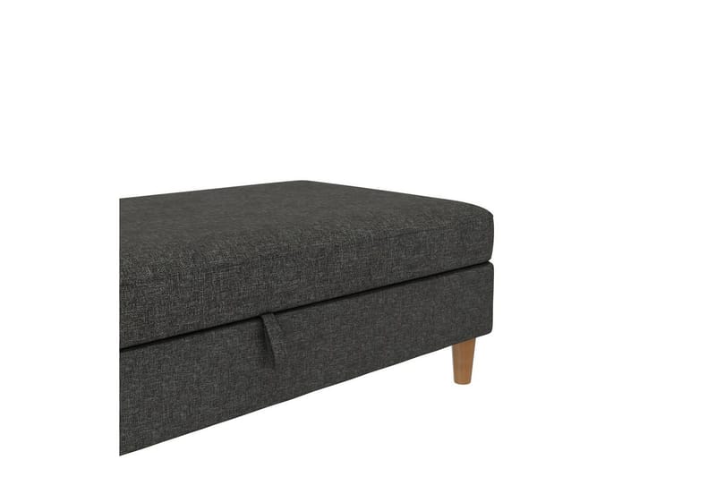 Osmaner/Krakk Lilly Antrasitt, Lin - Antrasitt, Lin - Møbler - Stoler - Krakk - Fotskammel