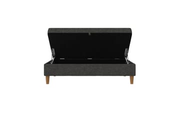 Osmaner/Krakk Lilly Antrasitt, Lin - Antrasitt, Lin - Møbler - Stoler - Krakk - Fotskammel