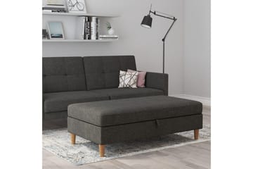 Osmaner/Krakk Lilly Antrasitt, Lin - Antrasitt, Lin - Møbler - Stoler - Krakk - Fotskammel