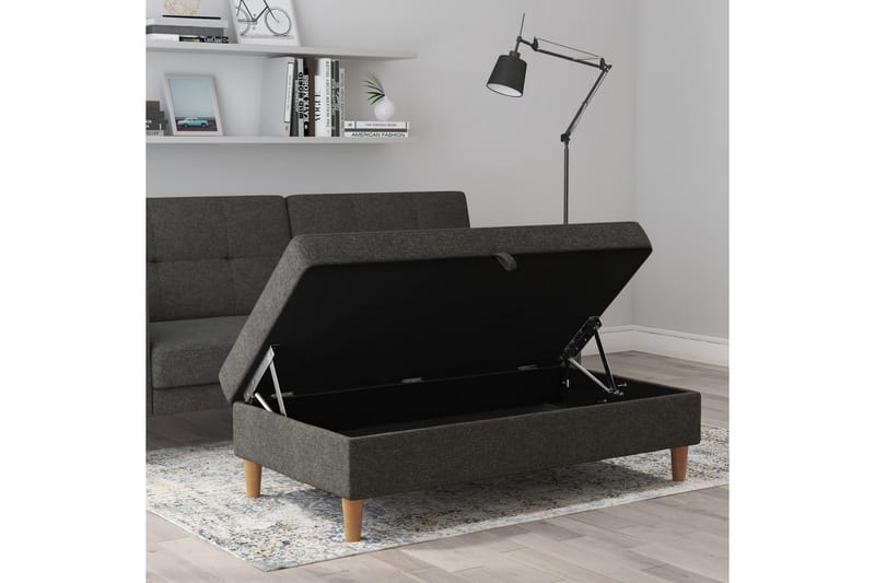 Osmaner/Krakk Lilly Antrasitt, Lin - Antrasitt, Lin - Møbler - Stoler - Krakk - Fotskammel