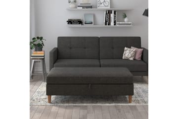 Osmaner/Krakk Lilly Antrasitt, Lin - Antrasitt, Lin - Møbler - Stoler - Krakk - Fotskammel