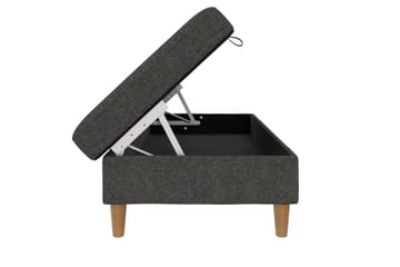 Osmaner/Krakk Lilly Antrasitt, Lin - Antrasitt, Lin - Møbler - Stoler - Krakk - Fotskammel