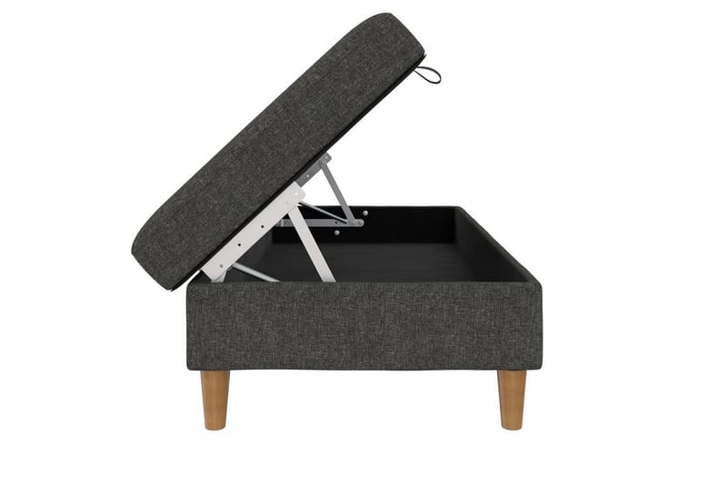 Osmaner/Krakk Lilly Antrasitt, Lin - Antrasitt, Lin - Møbler - Stoler - Krakk - Fotskammel