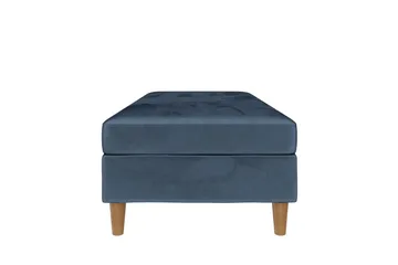 Osmaner/Krakk Lilly Blå, Fløyel/Tre/Plast - Blå, Fløyel/Tre/Plast - Møbler - Stoler - Krakk - Fotskammel