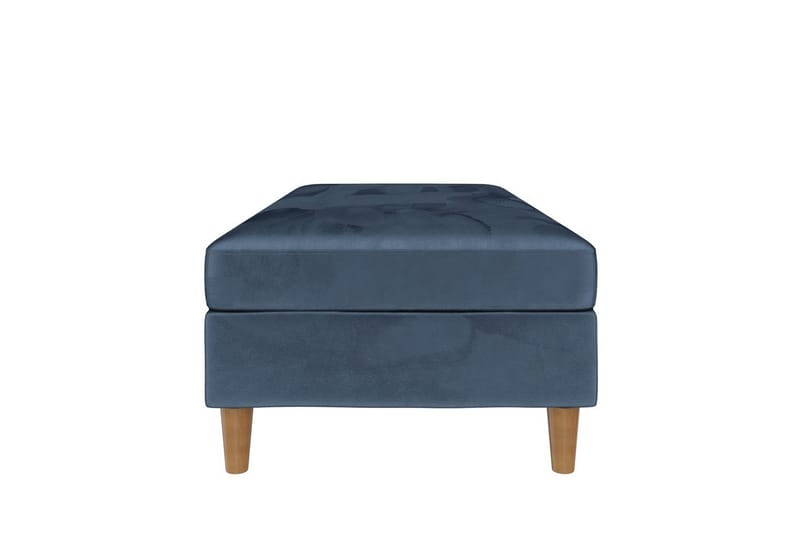 Osmaner/Krakk Lilly Blå, Fløyel/Tre/Plast - Blå, Fløyel/Tre/Plast - Møbler - Stoler - Krakk - Fotskammel