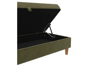 Osmaner/Krakk Lilly Olivengrønn, Fløyel/Tre/Plast - Olivengrønn, Fløyel/Tre/Plast - Møbler - Stoler - Krakk - Fotskammel