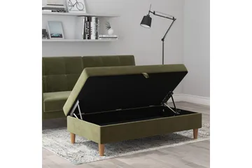 Osmaner/Krakk Lilly Olivengrønn, Fløyel/Tre/Plast - Olivengrønn, Fløyel/Tre/Plast - Møbler - Stoler - Krakk - Fotskammel