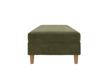 Osmaner/Krakk Lilly Olivengrønn, Fløyel/Tre/Plast - Olivengrønn, Fløyel/Tre/Plast - Møbler - Stoler - Krakk - Fotskammel