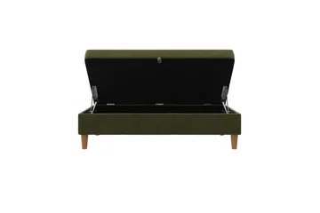 Osmaner/Krakk Lilly Olivengrønn, Fløyel/Tre/Plast - Olivengrønn, Fløyel/Tre/Plast - Møbler - Stoler - Krakk - Fotskammel