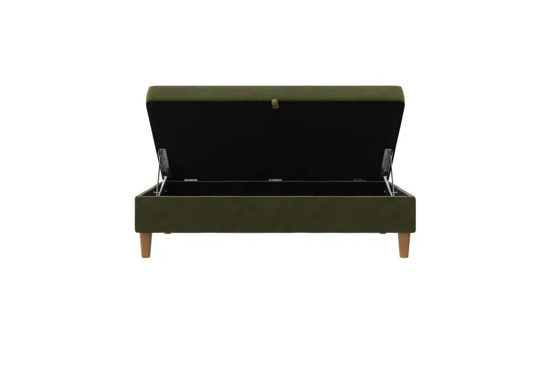 Osmaner/Krakk Lilly Olivengrønn, Fløyel/Tre/Plast - Olivengrønn, Fløyel/Tre/Plast - Møbler - Stoler - Krakk - Fotskammel