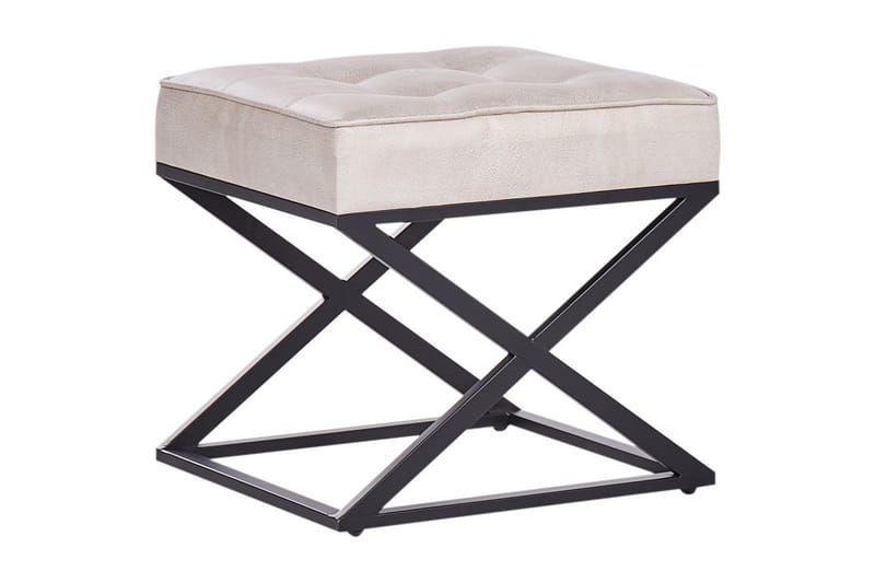 Pall Murdo Beige/svart - Beige/svart - Møbler - Stoler - Krakk - Fotskammel