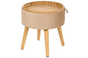 Pall Neely Beige - Beige - Møbler - Stoler - Krakk - Fotskammel