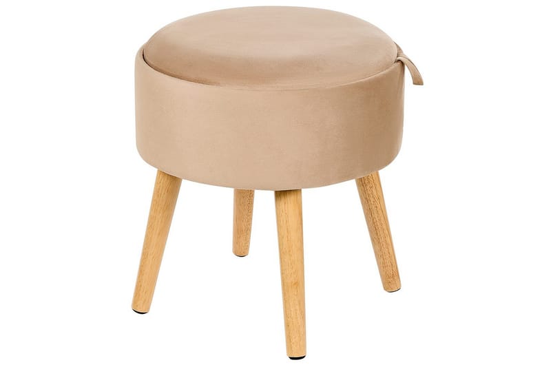Pall Neely Beige - Beige - Møbler - Stoler - Krakk - Fotskammel
