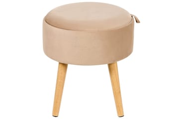Pall Neely Beige - Beige - Møbler - Stoler - Krakk - Fotskammel