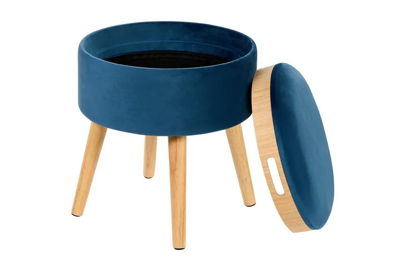 Pall Neely Blå - Blå - Møbler - Stoler - Krakk - Fotskammel