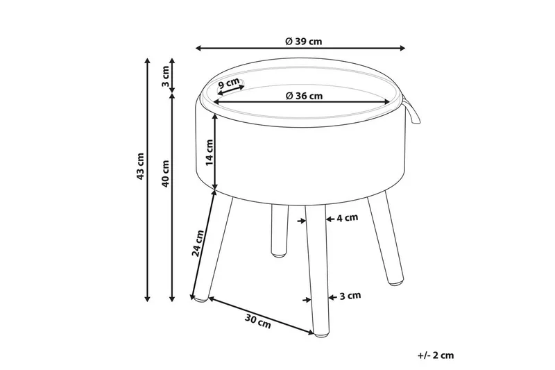 Pall Neely Blå - Blå - Møbler - Stoler - Krakk - Fotskammel