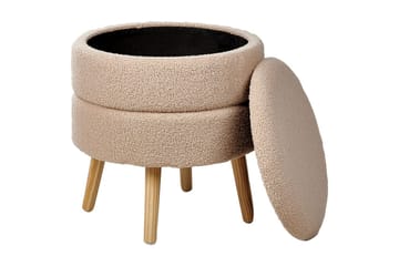 Pall Okaton Beige/lyst tre - Beige/lyst tre - Møbler - Stoler - Krakk - Fotskammel