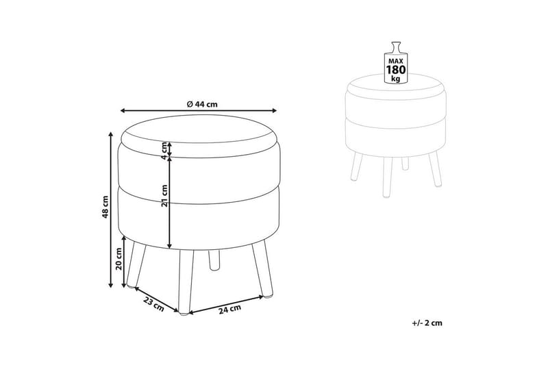 Pall Okaton Grønn/lyst tre - Grønn/lyst tre - Møbler - Stoler - Krakk - Fotskammel