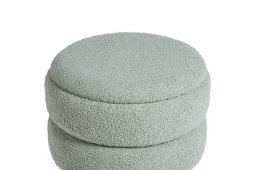 Pall Okaton Grønn/lyst tre - Grønn/lyst tre - Møbler - Stoler - Krakk - Fotskammel